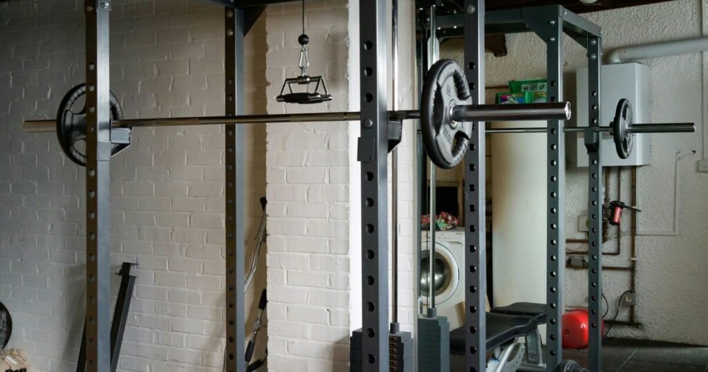compact squat rack for home gym.